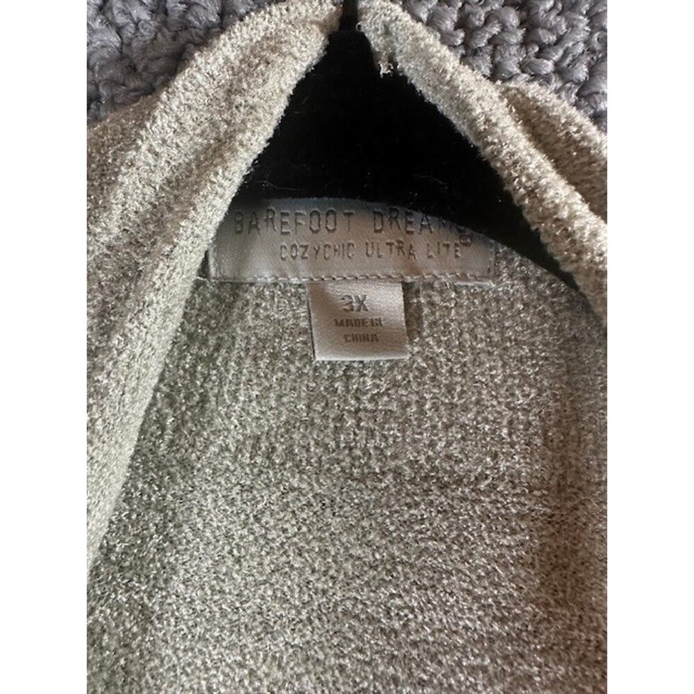 Barefoot Dreams CozyChic Lite Open Front Knit Cardigan Island Wrap Lt. Green 3X - Picture 2 of 8